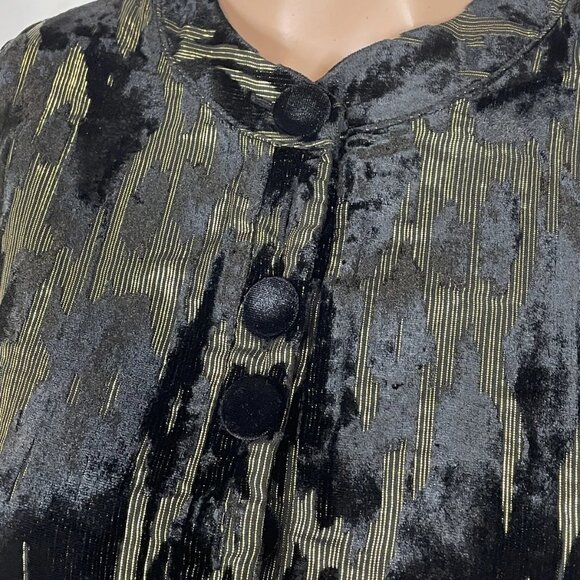 Pomander Place “Samantha” Metallic Velvet Burnout Dress – Size M (NWT) - Picture 4 of 7